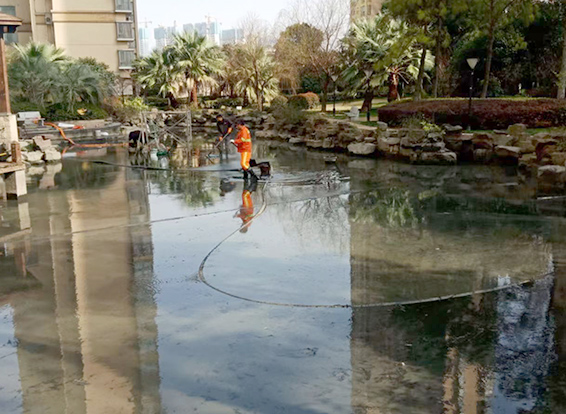 汉中景观池淤泥清理